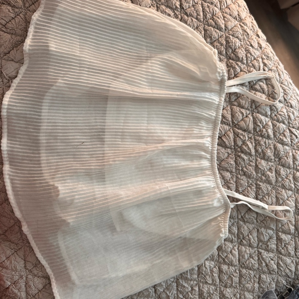 White Sheer Strappy Top